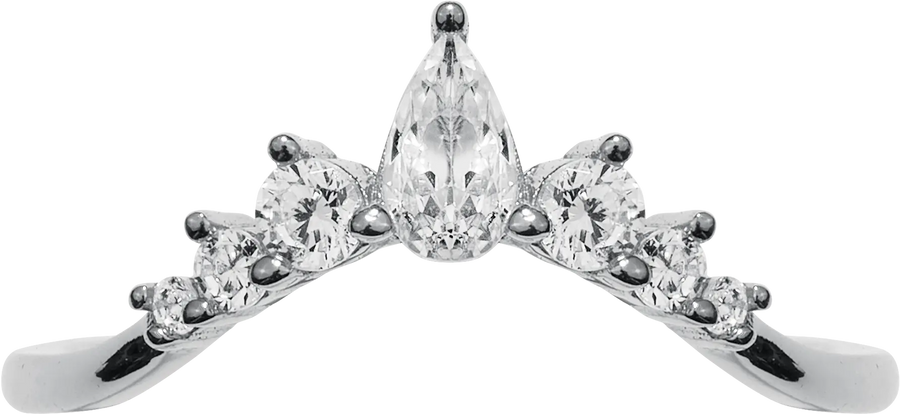 Pear wishbone | Stacking Ring