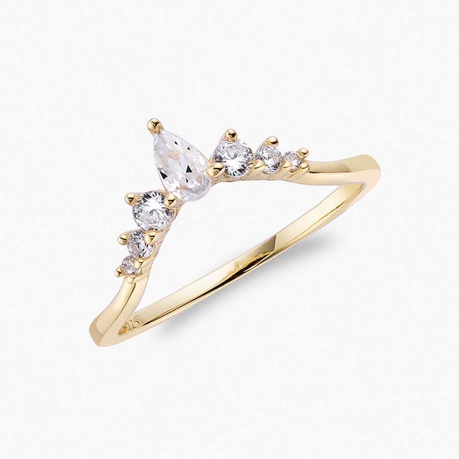 Pear wishbone | Stacking Ring JW