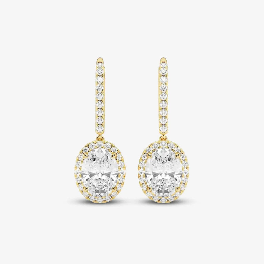 Brillanz Ohrringe 925 Sterling Silver, 18K Gold