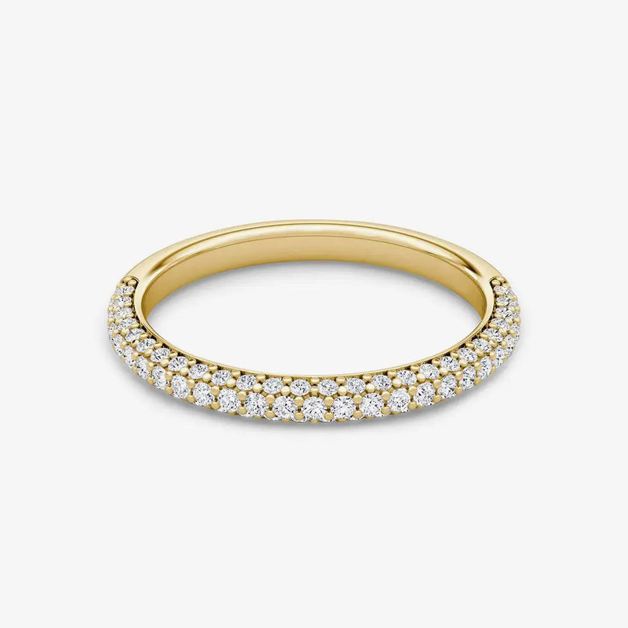 Elyra Damenring 925 Sterling Silver, 18K Gold