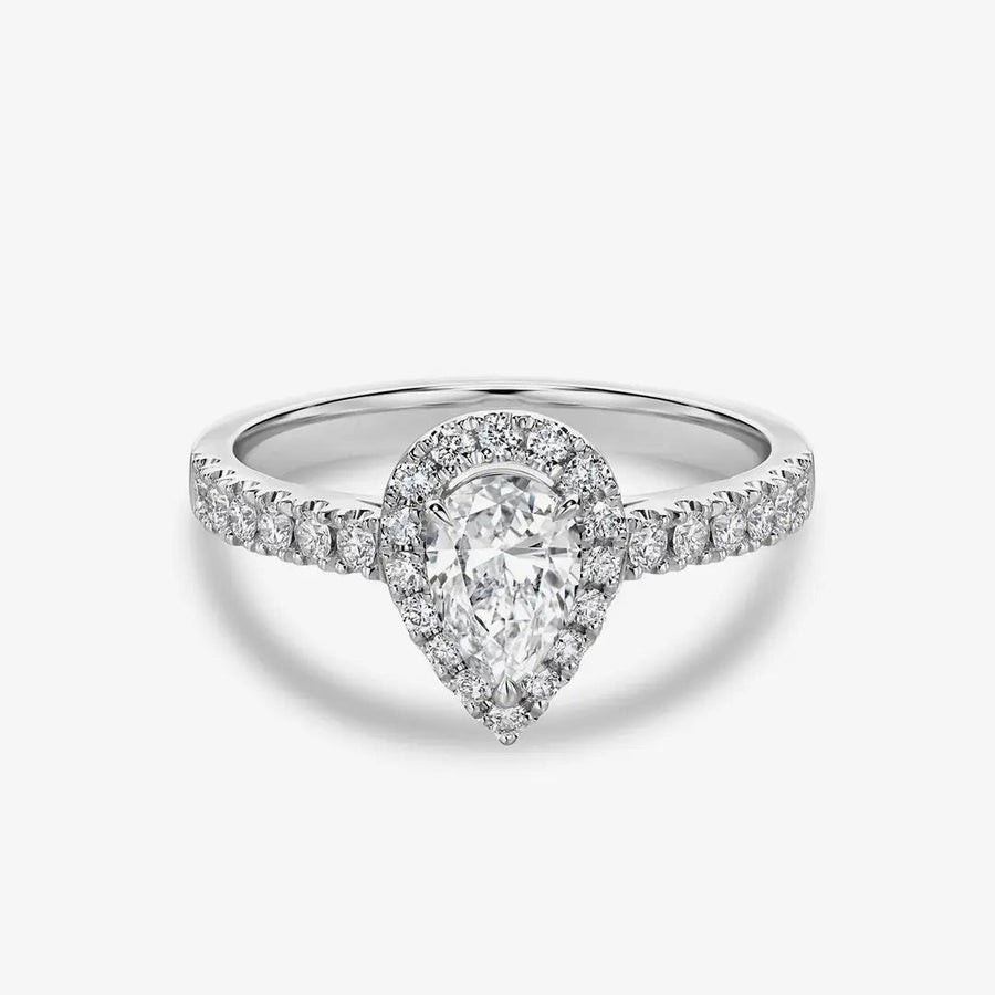 Birnenring 925 Sterling Silver, 18K Gold