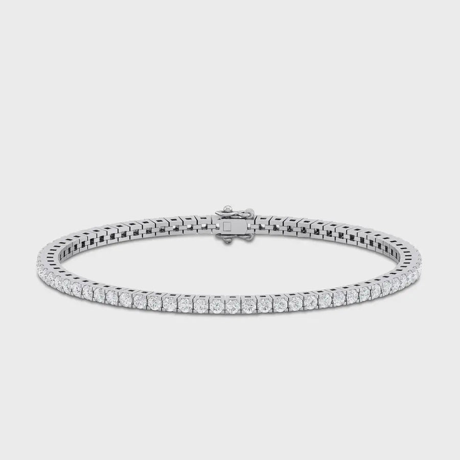 Serena Tennis Armband 925 Sterling Silver, 18K Gold