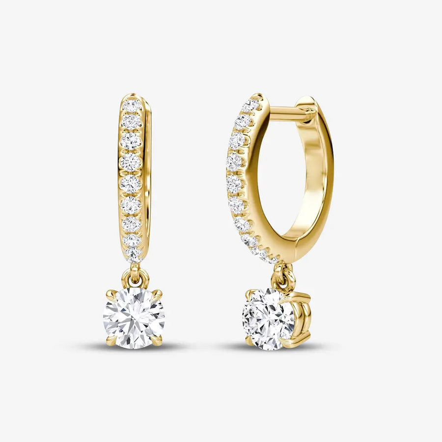 prächtige Ohrringe 925 Sterling Silver, 18K Gold