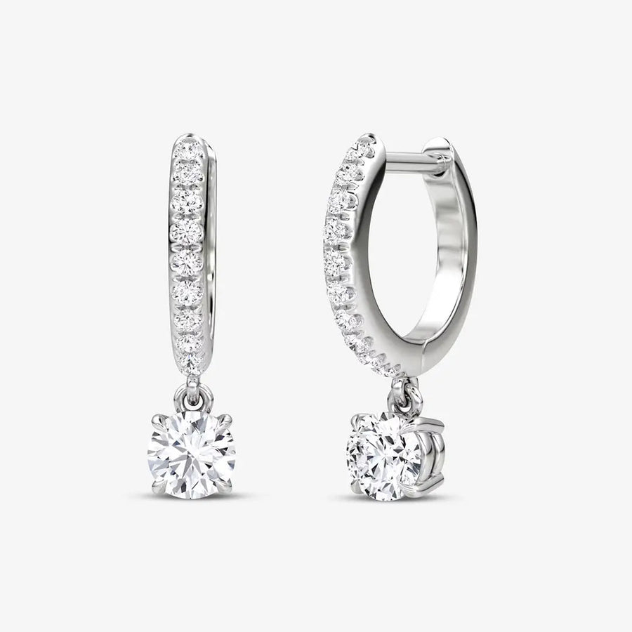 Herrliche Ohrringe 925 Sterling Silver, 18K Gold
