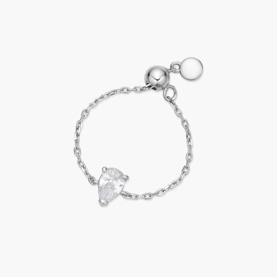 Dainty Pear Chain Ring Objkts