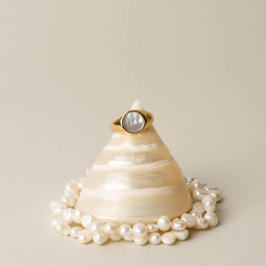 Perlmutt Ring