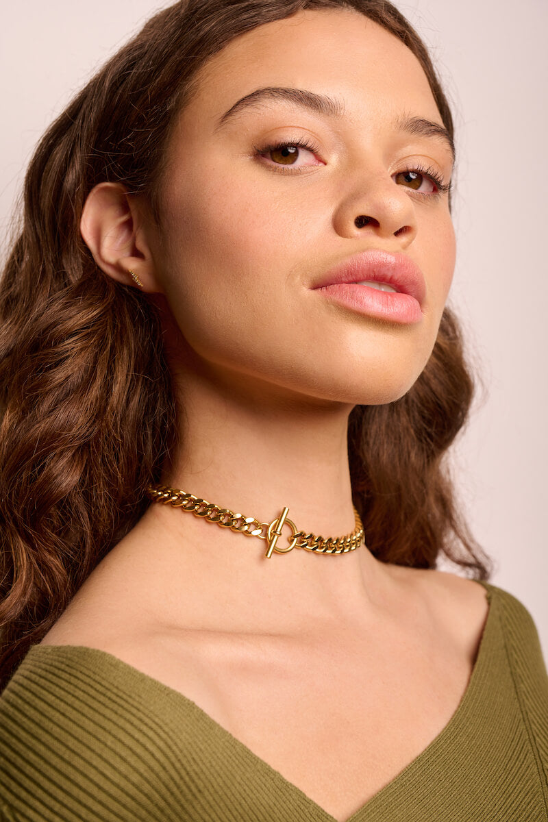 Kettenanschlag T-Stab Choker Halskette