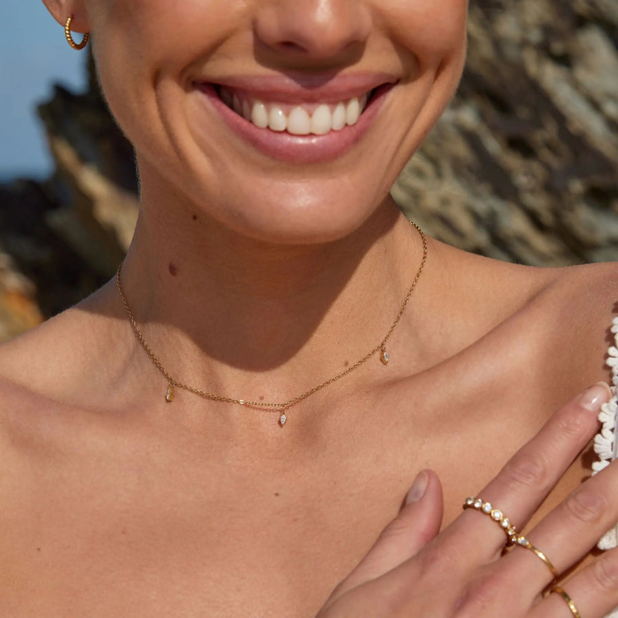 Dreifach-Diamanten Choker