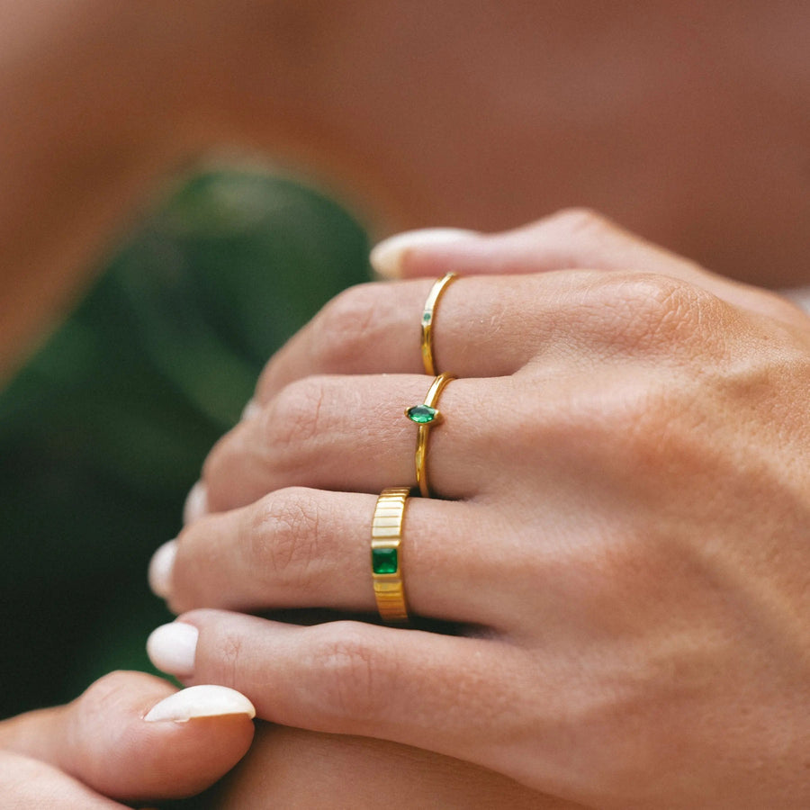 Modischer Smaragd-Ring