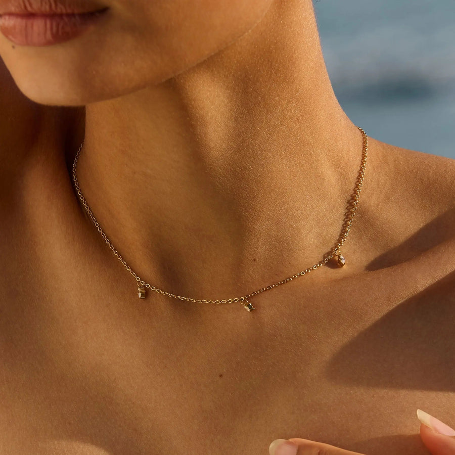 Dreifach-Diamanten Choker