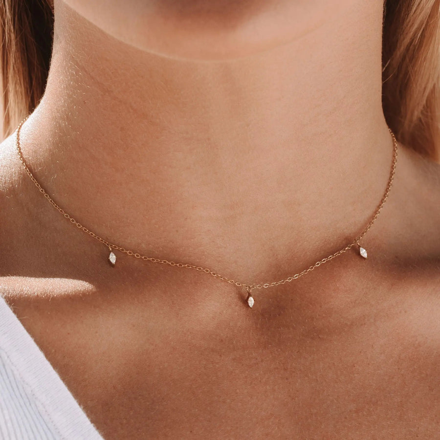 Dreifach-Diamanten Choker