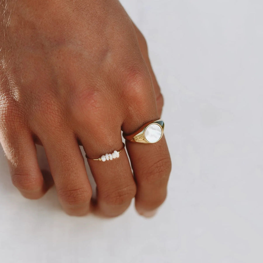 Perlmutt Ring