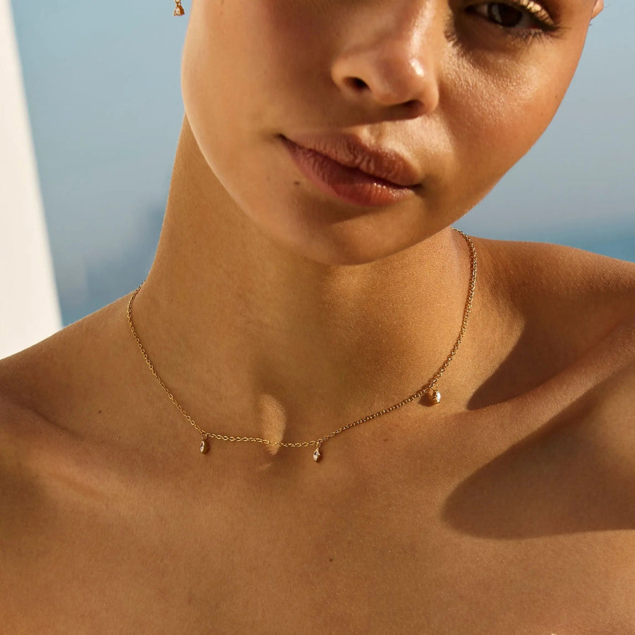 Dreifach-Diamanten Choker